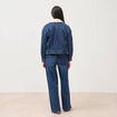 Blouson oversize en jeans doubl&eacute; denim stone femme