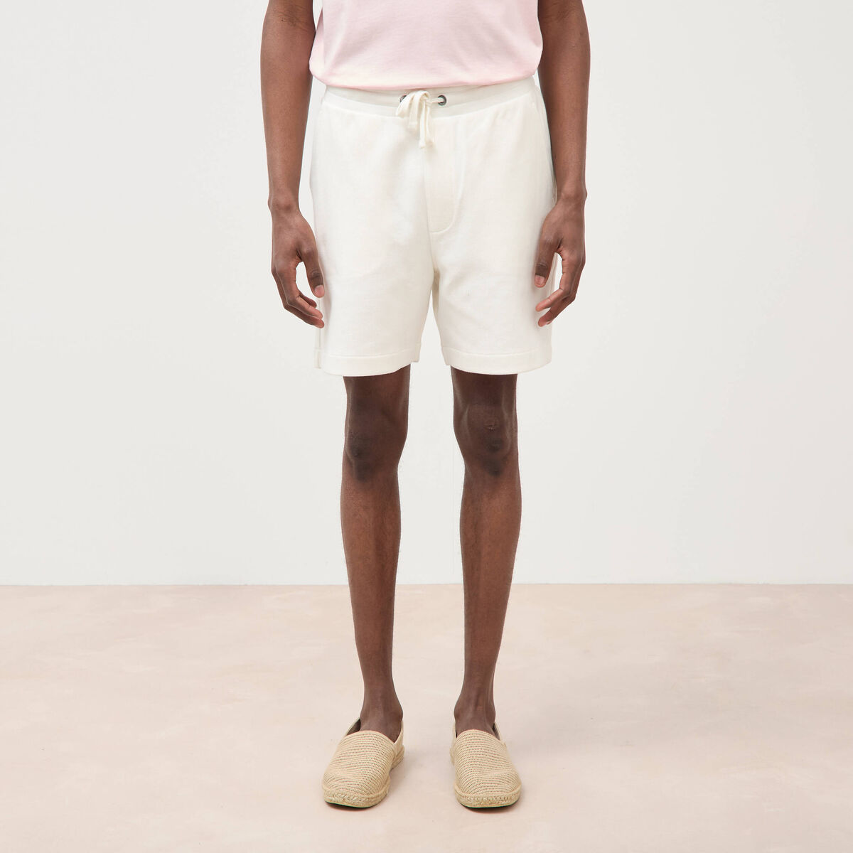 Short jogpant ecru homme