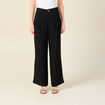 Pantalon large fluide noir femme