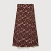 Jupe fluide marron femme