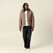 Doudoune capuche amovible marron fonc&eacute; homme