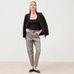 Jeans mom 7/8&egrave;me denim gris femme