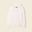 Sweat à capuche sherpa ecru homme