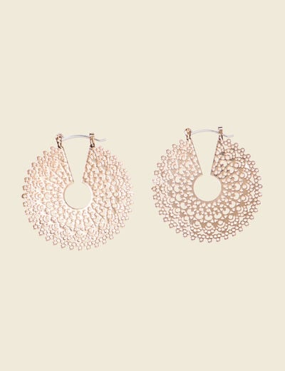 Boucles d'oreilles créoles couleur or femme