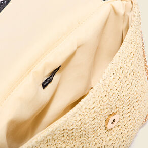 Sac tressé sable femme