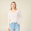 Pull éco-responsable ecru femme