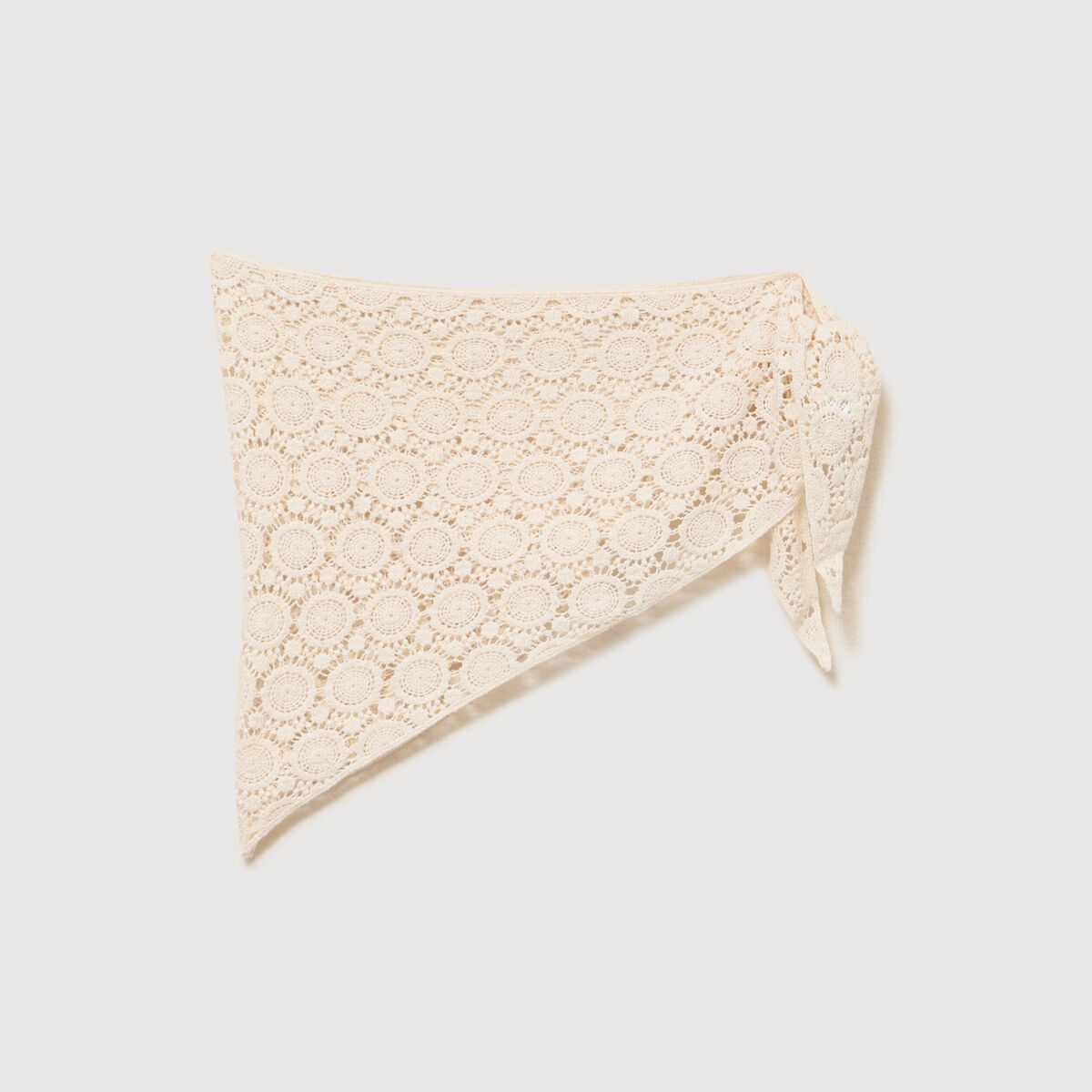 Foulard en coton ivoire femme