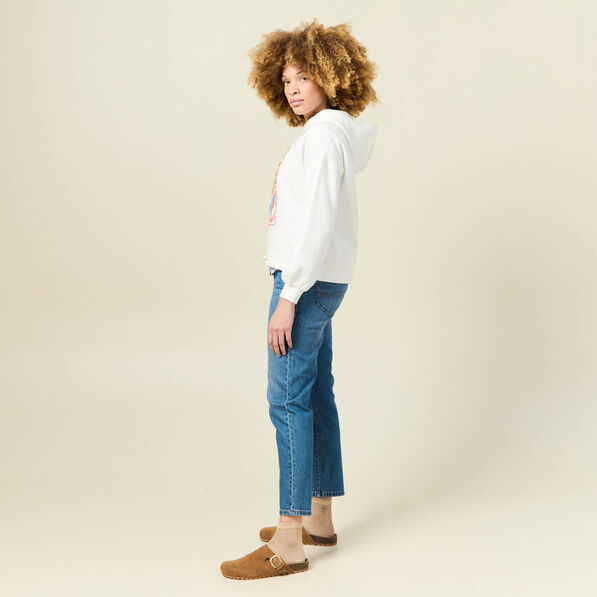 Sweat à capuche ecru femme