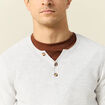 Pull manches longues ecru homme