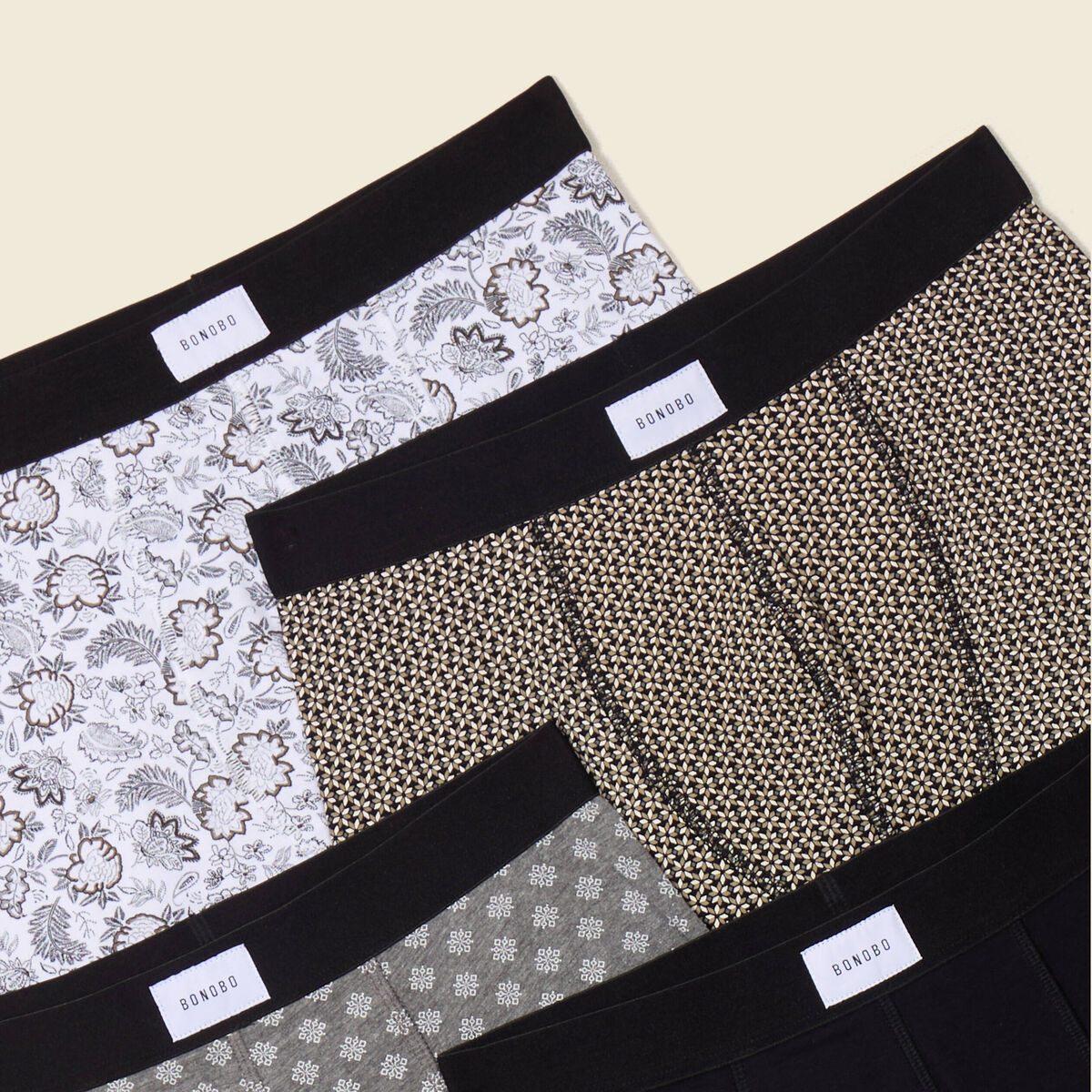 Lot 4 boxers prune homme