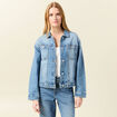 Veste oversize en jean denim used femme
