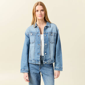 veste oversize en jean denim used femme Veste oversize en jean denim used femme