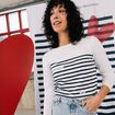 T-shirt manches longues ecru femme