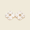 Boucles d'oreilles ecru femme