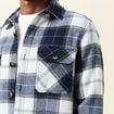 Surchemise manches longues bleu marine homme