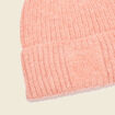 Bonnet tricoté fabriqué en France orange foncé femme