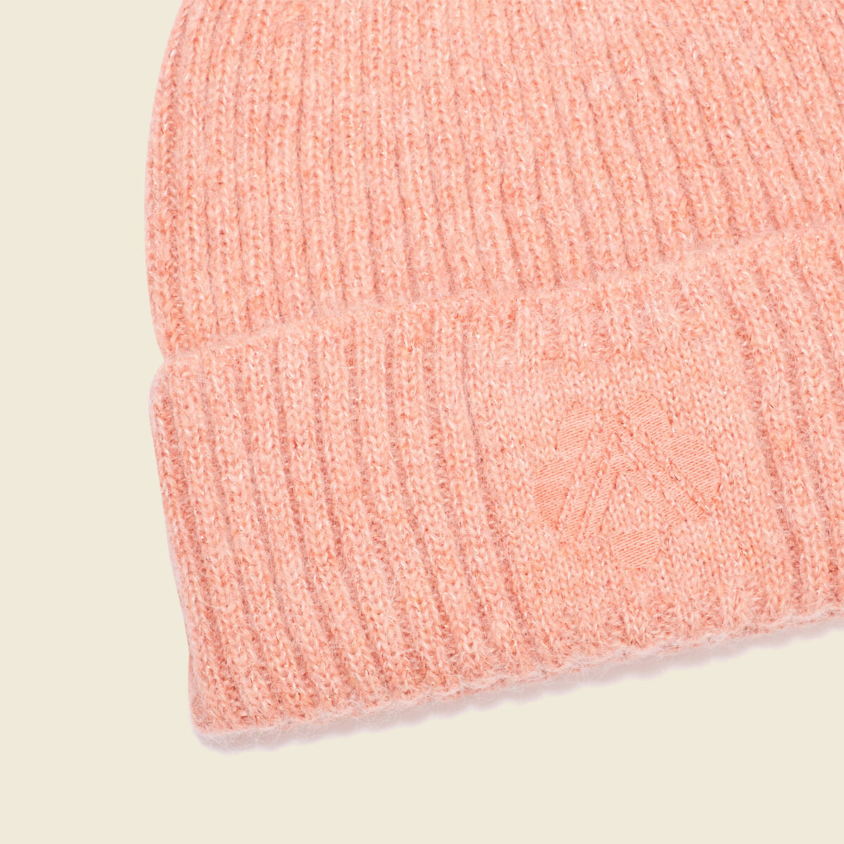 Bonnet tricoté fabriqué en France orange foncé femme