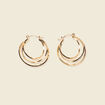 Boucles d'oreilles créoles couleur or femme