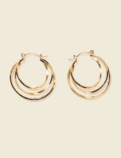Boucles d'oreilles créoles couleur or femme