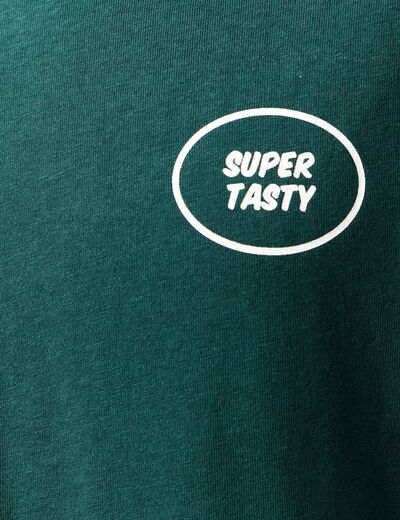 T-shirt manches courtes vert fonc&eacute; homme