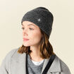 Bonnet tricoté gris femme