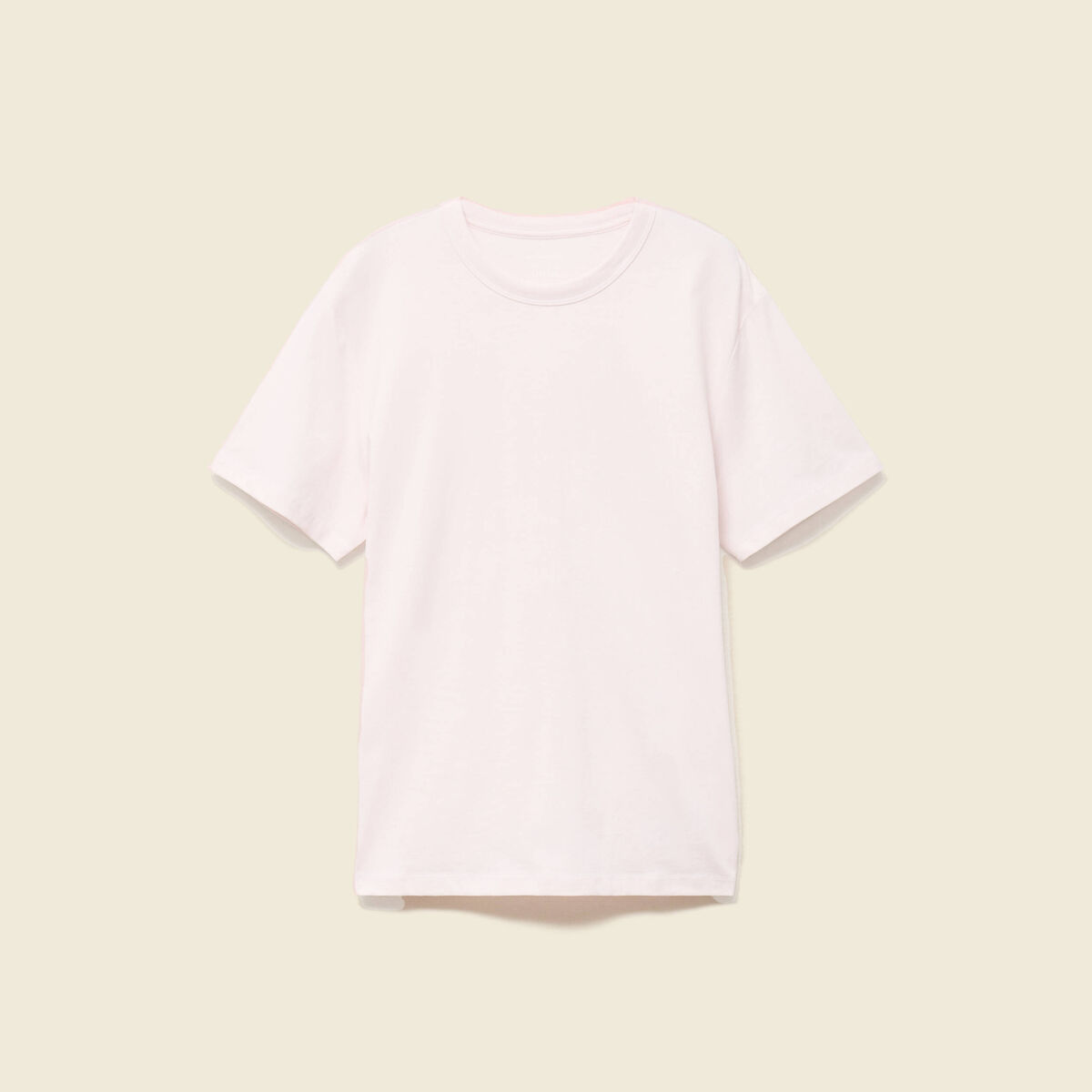 T-shirt en coton manches courtes rose clair homme