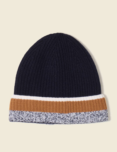 Bonnet bleu marine homme