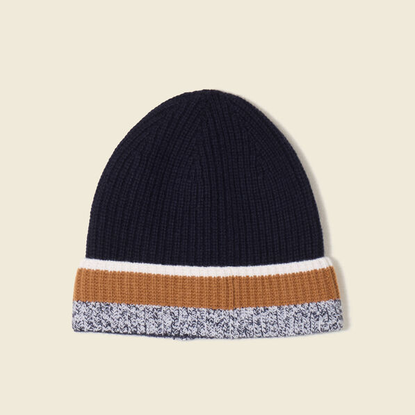 Bonnet bleu marine homme