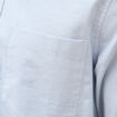 Chemise manches longues col am&eacute;ricain bleu gris homme