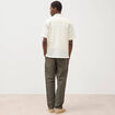 Chemise boyfriend en coton avec broderie ecru homme