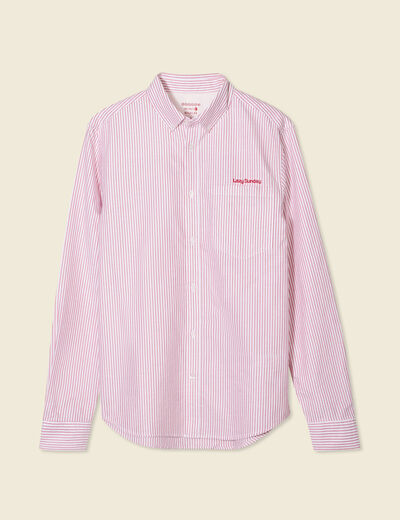 Chemise manches longues rouge foncé homme
