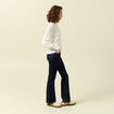 Pull col bateau manches longues ecru femme