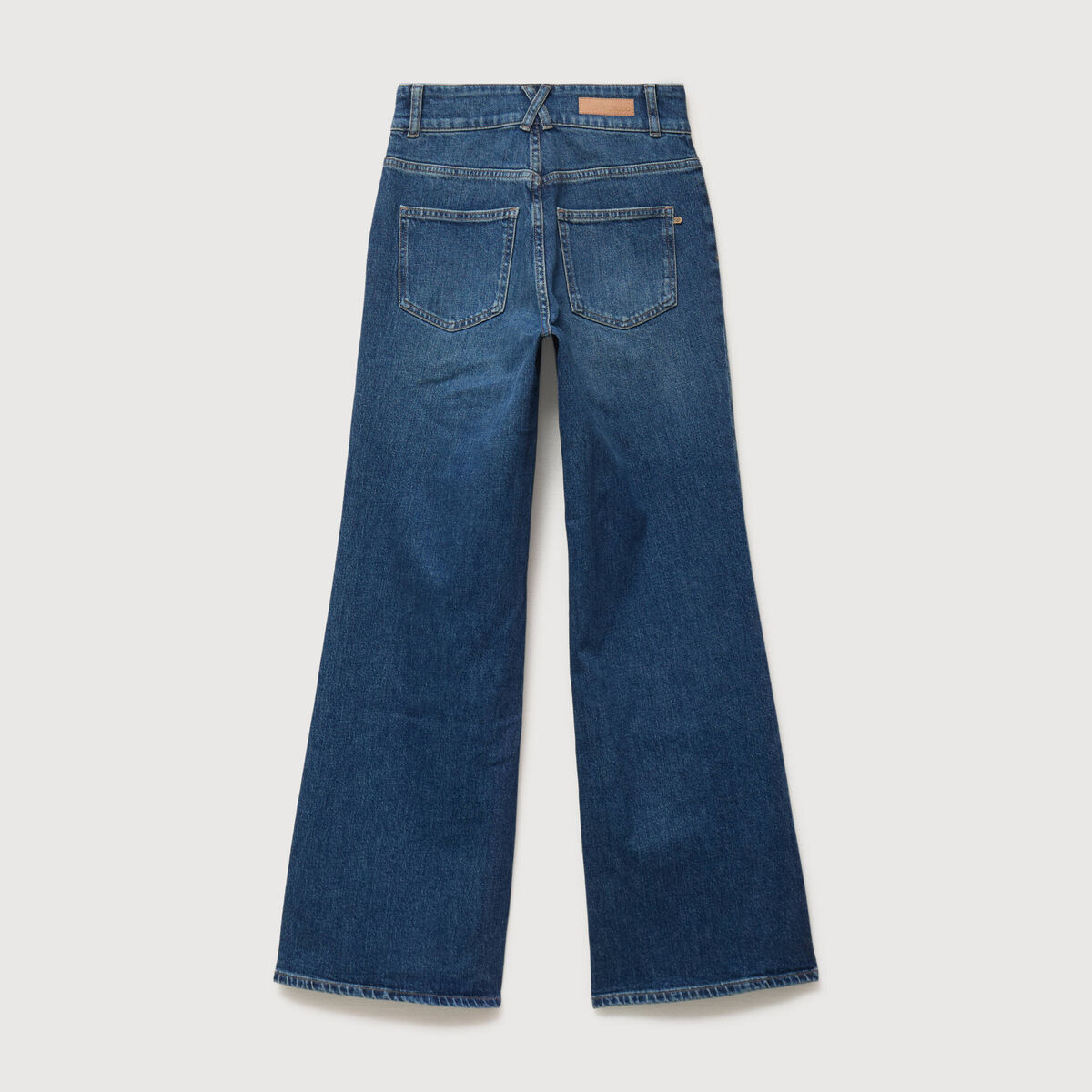 Jeans bootcut taille haute bleu femme