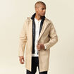 Trench mi-long col montant gris homme