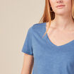 T-shirt manches courtes bleu femme