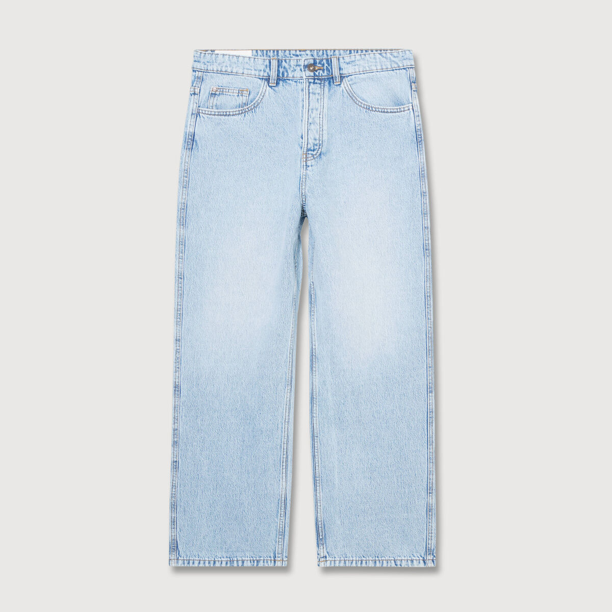 Jeans large 5 poches longueur 32 denim snow bleach homme
