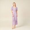 Robe longue évasée rose femme