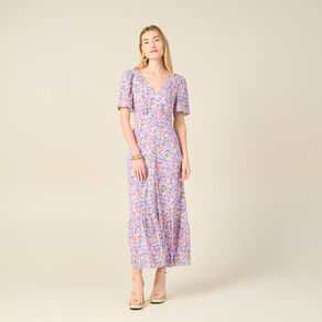 robe longue evasee rose femme Robe longue évasée rose femme