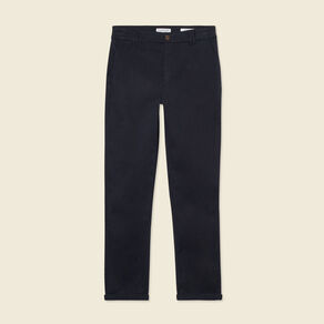 Pantalon chino cigarette bleu foncé femme