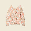 Pull manches longues beige femme