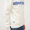 Sweat droit col rond manches longues ecru homme