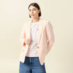 Veste blazer manches longues rose champagne femme
