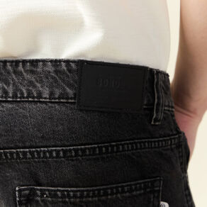 Jeans large 5 poches denim snow noir homme