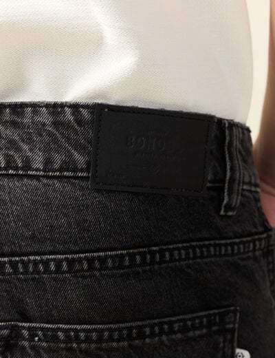 Jeans large 5 poches denim snow noir homme