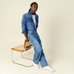Chemise manches longues denim stone homme