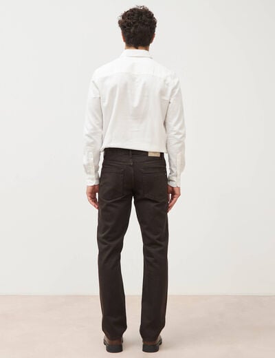 Jeans regular longueur 32 marron homme