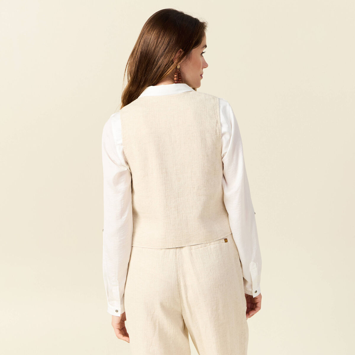 Veston éco-responsable sable femme