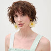 Boucles d'oreilles jaune clair femme