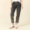 Jeans girlfriend 5 poches denim snow gris femme