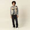 Pull manches longues col rond gris homme